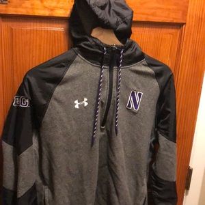 Northwestern University 1/4 zip fleece hoodie